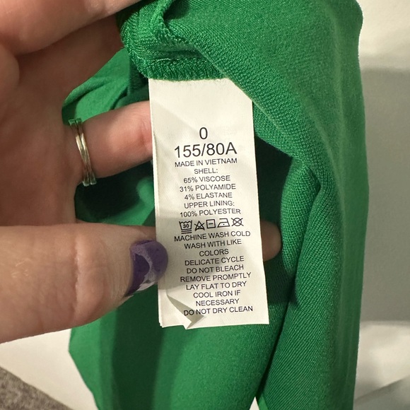 Kate Spade Green Ponte Flutter-sleeve Dress Women’s 0 - Picture 6 of 8